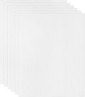 PATIKIL 8x10 Canvas Boards for Painting, 6 Pack 100% Cotton Square Triple Primed Stretched Blank Art Canvas Panel Bulk Thin for Acrylic, Oil, Tempera Paints, White