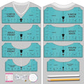 Vowlove Tshirt Ruler Guide for Vinyl Alignment - T Shirt Measure Rulers Guide, Shirt Measurement Centering Tool Heat Press Screen Printing V-Neck Embroidery Accessories Sublimation Blanks Product