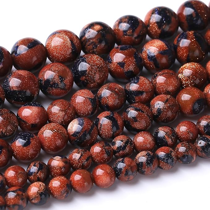 36PCS 10MM Sandstone Beads Energy Healing Beads for DIY Jewelry Bracelet Necklace Making for Jewelry Making 15Inch