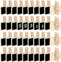 50Pcs Labels with Clips Mini Chalkboard Signs with Clip, Chalk Labels for Baskets Stocking Labels Small Chalkboard Sign for Note, Label Signs, Party Food Labels for Party Buffet (2.37x1.89inch)