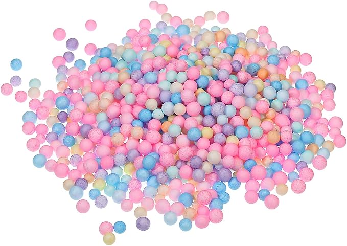 MECCANIXITY Foam Beads Foam Balls 7-9mm for Wedding and Party Decorations, Tiny Packing Balls, Arts DIY Crafts Supplies (Assorted Color,1 Pack Approx 3000pcs)