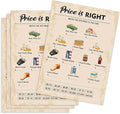 QUPT 50th Birthday Party Games, Price is Right Games, Birthday Party Supplies for Adults, Fun 1975s Party Game，Pack of 30 Cards