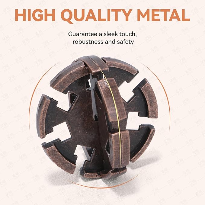 8 Pcs Brain Teaser Puzzles for Adults Teens - Wooden Puzzles 3D Puzzle Game Toys for Adults Teens - Metal Unlock Interlocking Puzzle Adult IQ Education Smart Toys