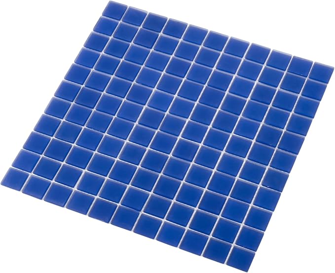 Penny Round Glass Mosaic Tile 1"x1" Aqua – 5 Sq Ft Box of 5 Sheets – Glossy Waterproof Mesh Backed Wall Tile – NOT Peel and Stick – Kitchen Backsplash Bathroom Shower Pool Spa Accent Decorative Tile