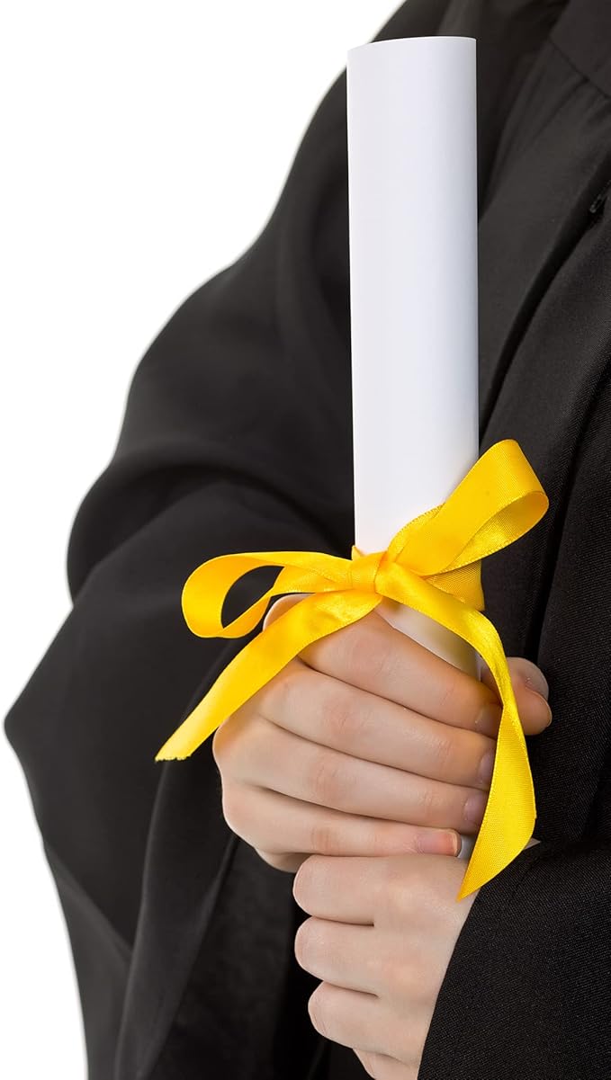 LIUYAXI Yellow Stain Ribbon, 1" X Continuous 50 Yards, Double Faced Fabric Ribbon Perfect for Gift Wrapping Wedding Birthday Party Chair Sash Christmas Hair Floral Craft Sewing