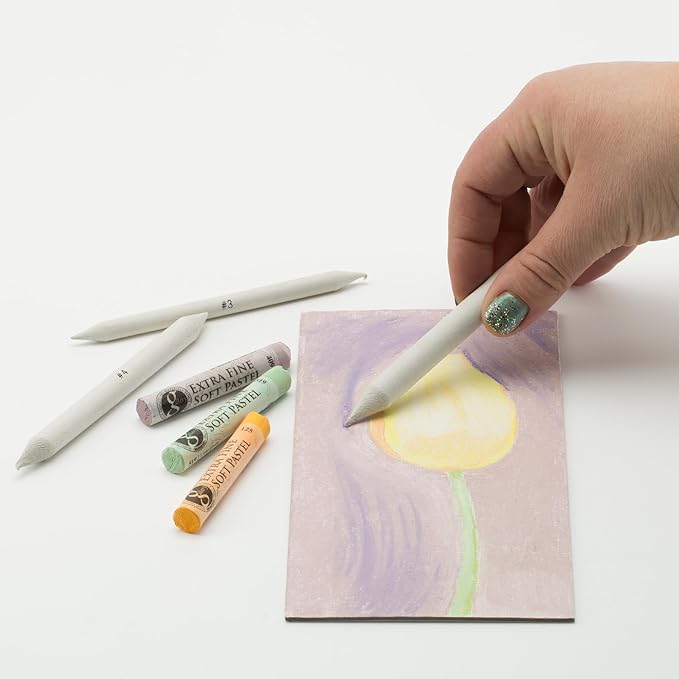 Creative Mark Blending Stumps - Solid Double-Ended Blending Stumps for Blending Charcoal, Pencils, Pastels, and More! - [Size # 4-12 Count] (Pack of 2)