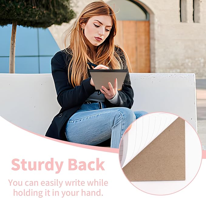 Legal Pads 5" X 8", 6 Pack Colored Note Pads, College Ruled Yellow Lined Paper Pads, Letter & Legal Ruled Pads, 30 Sheets per Small Writing Pads 5x8 for School, Home, Office, Business
