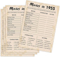 70th Birthday Party Games, Movies in 1955 Games, Birthday Party Supplies for Adults, Fun 1955s Party Game，Pack of 30 Cards