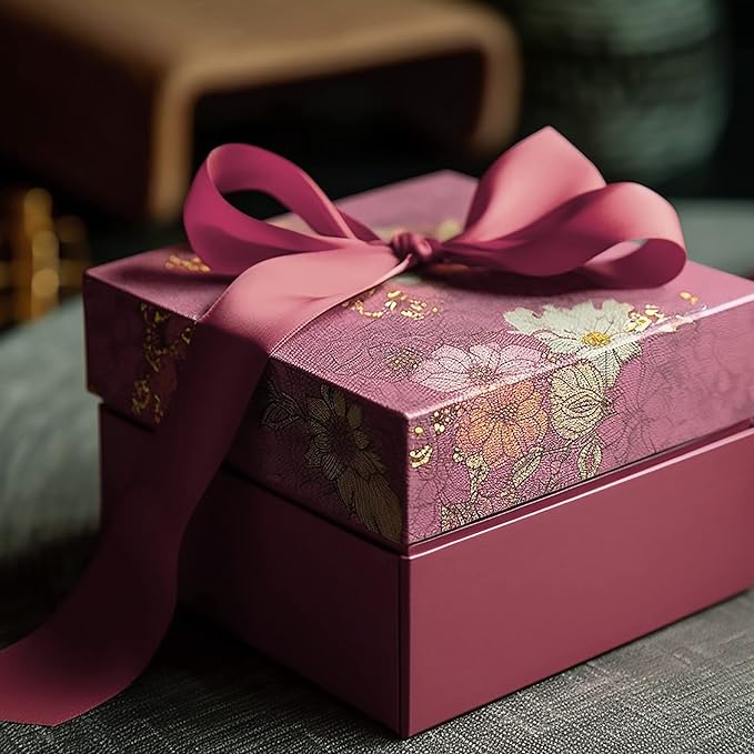 LIUYAXI Burgundy Satin Ribbon, Double Faced 1/2" X Continuous 25 Yards Ribbons Perfect for Gift Wrapping Bows Bouquet Wedding Craft and More
