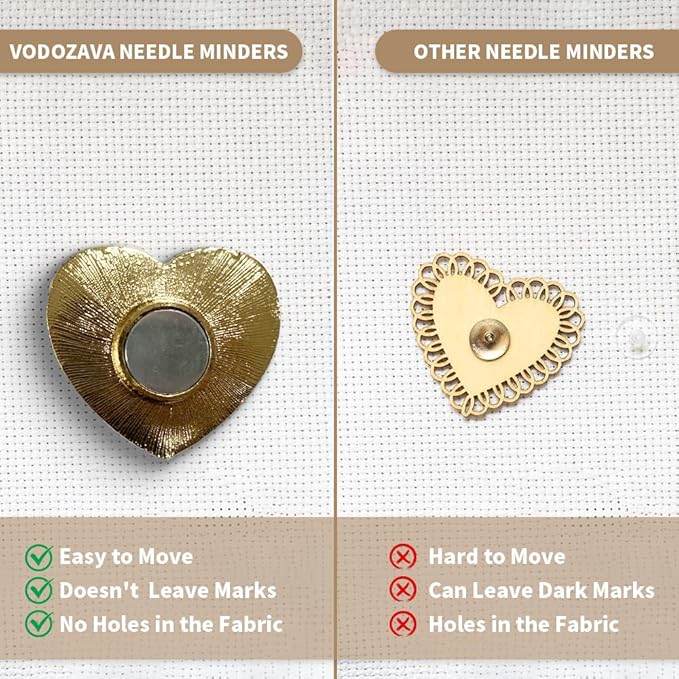Needle Minder Magnet, Magnetic Needle Minder, Needle Minders Magnetic Cross Stitch Accessories, Magnetic Needle Holder, Life Tree, Butterfly, Cats, Owl, Heart (Love)