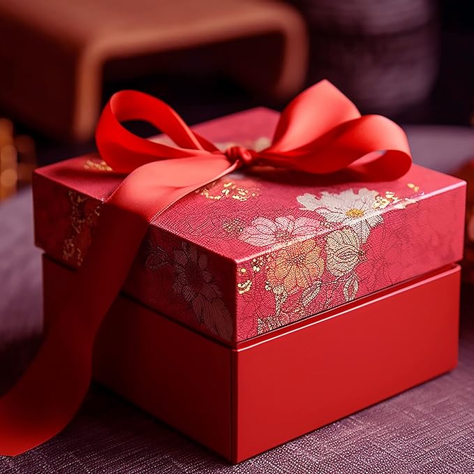 LIUYAXI Hot Red Double Faced Satin Ribbon, 2" X Continuous 50 Yards, Fabric Ribbon Use for Bows Bouquet,Christmas Gift Wrapping,Floral Arrangement