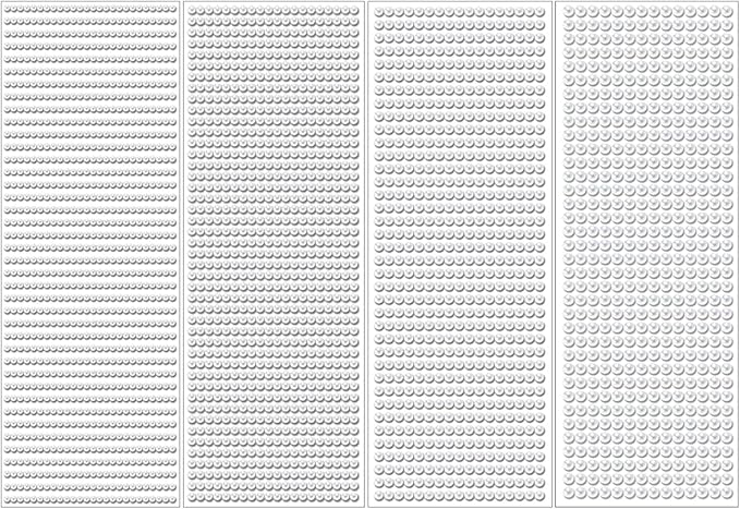 1799 Pcs 4 Sheets Pearl Rhinestone Stickers 3/4/5/6 mm Self Adhesive Rhinestones Gems for Face Eyes Makeup Hair Body (White_pearl-3/4/5/6mm)