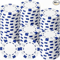100 Pcs 11.5 Gram Poker Chips ABS Monte Carlo, 40 mm Bingo Chips Tokens Markers Blank Counting Bulk for Blackjack, and Card Night Poker Games