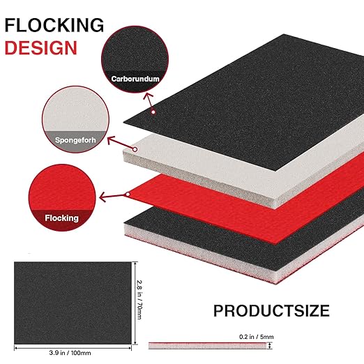 30 Pcs Sanding Sponge 400 Grit, Washable & Reusable Sanding Blocks for Wood, Metal, Drywall, Glazing,