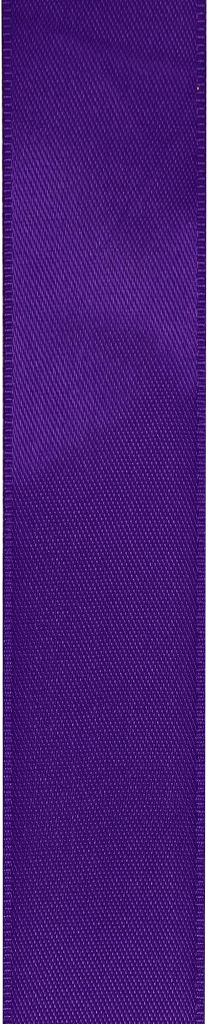 LIUYAXI Purple Double Faced Satin Ribbon, 3/8" X Continuous 25 Yards, Ribbons Perfect for Gift Wrapping Bows Bouquet Wedding Decor DIY Craft and More