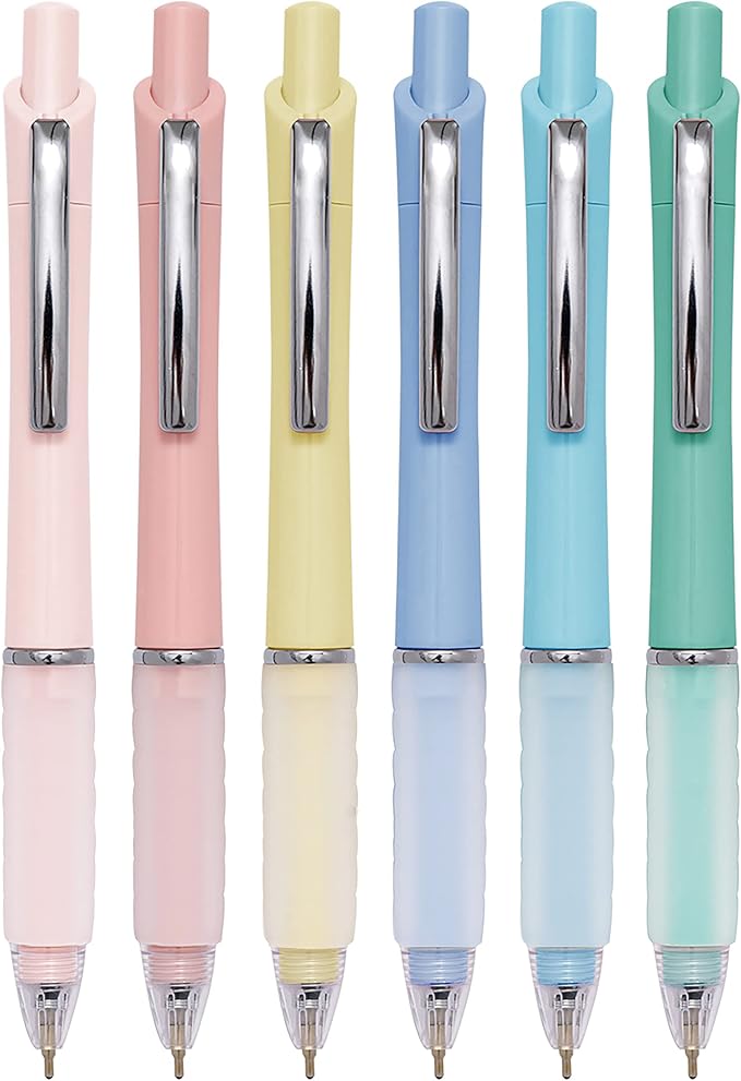Ball Point Pen Black Ink Ballpoint Pens with Super Soft Grip Medium Point 1.0mm Office Pens (6 pack)