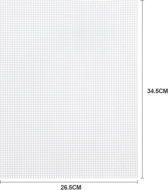 Pllieay 20 Pieces 7 Count Plastic Canvas Plastic Mesh Canvas Sheets, Eye Mesh for Embroidery, Acrylic Yarn Crafting, Knit and Crochet Projects(10.5 X 13.5 Inch)