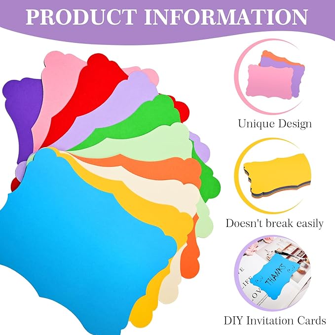 50-Pack 5x7 Inch Premium Blank Cardstock - 250GSM Heavyweight Printable Paper for Invitations, Greeting Cards and Craft Projects