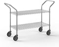 18" W x 42" L x 36" H Chrome Heavy Duty Utility Cart | 2-Tier | NSF Commercial Storage Rack Mobile Unit | Storage and Mobility Solution for Your Business