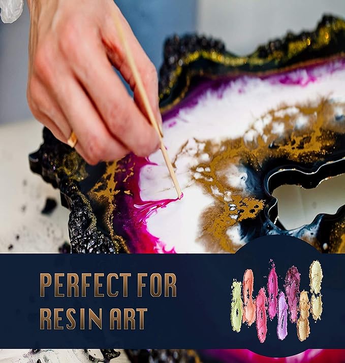 Black Mica Powder for Epoxy Resin 56g / 2oz. Jar - TECHAROOZ 2 Tone Resin Dye Color Pigment Powder for Lip Gloss, Nails, Colorant for Slime Bath Bombs Soap Making & Polymer Clay