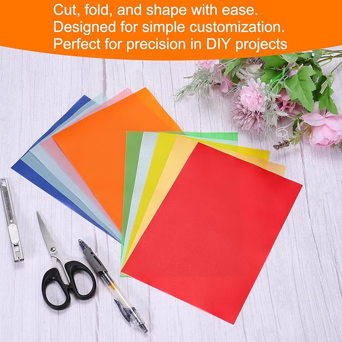 MECCANIXITY Colored Vellum Paper, 40 Sheet Black Transparency 8.3" x 5.9" Printable Vellum Paper, Translucent Vellum Sheets for Printing Wedding Invitations Ink Jet Laser Printer