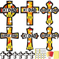 36PCS Fathers Day Crafts Bulk: Father's Religious Paper Suncatchers, Christian Sunday School Classroom Activity DIY Kits Gifts Decorations, Window Stained Glass Effect Art Supplies