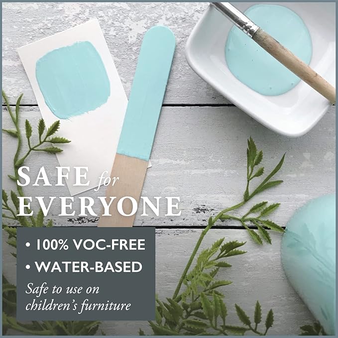 AMY HOWARD AT HOME Chalk-Based One Step Paint for Furniture, Cabinetry, Decor, Finish, and More | No Stripping, Sanding, or Priming | Ultra-Light Base | 16 Ounce | Tick Tock