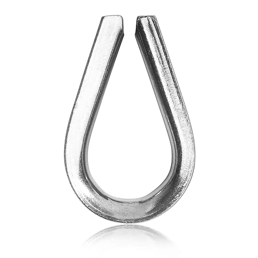 Heavy Duty Stainless Steel Thimbles for 3/4” Cables, T316 Marine Grade – Lot of 100