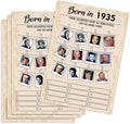QUPT 1930s-themed Birthday Party Game Cards, Pack of 31 Cards for Adults, 5x7 Inches, Unisex, No Batteries Required