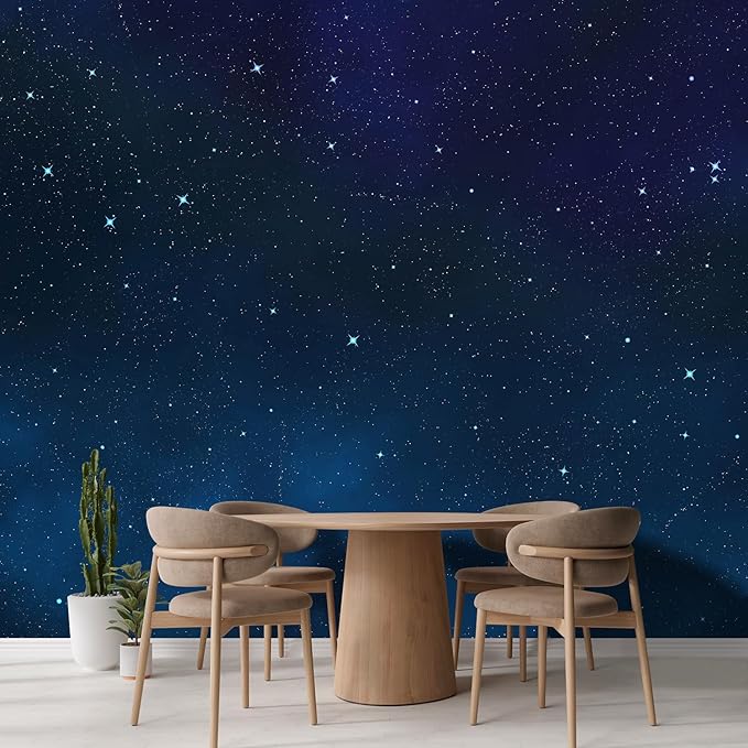 wall26 Large Wall Mural Beautiful Scenery of The Starry Night Self-Adhesive Vinyl Wallpaper Removable Wall Sticker - 100" x 144"