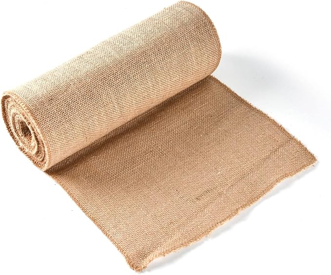 Burlap Table Runners- {12inx10yards}- Burlap Cloth Roll Used for Dining Runners, Crafts, Dresser Cover & Sackcloth - Natural Jute Runner Suitable for Event Decor, Thanksgiving Table & Weddings