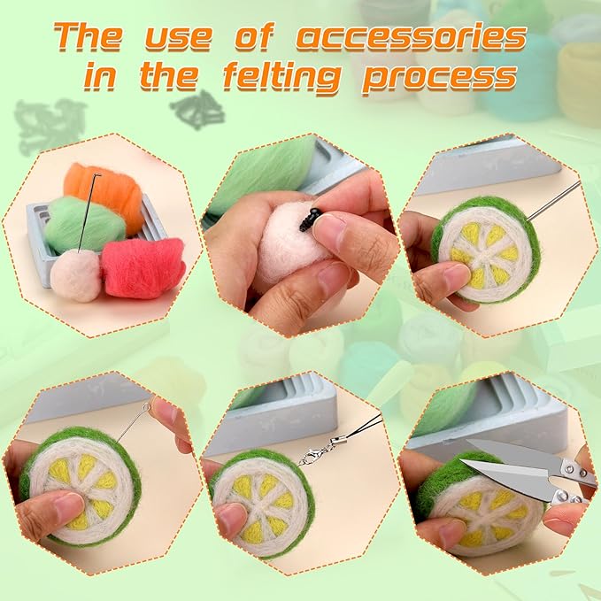 IMZAY Needle Felting Kit, 149 Pieces Needle Felting Tools for Beginner, 72 Colors Wool Roving Set, Felting Kit with Wool Felt Tools and Foam Mat, Felting Kits for Beginners Adult