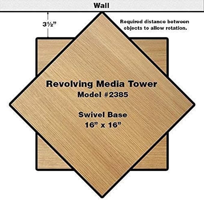 Venture Horizon Revolving Media Tower 600 Walnut