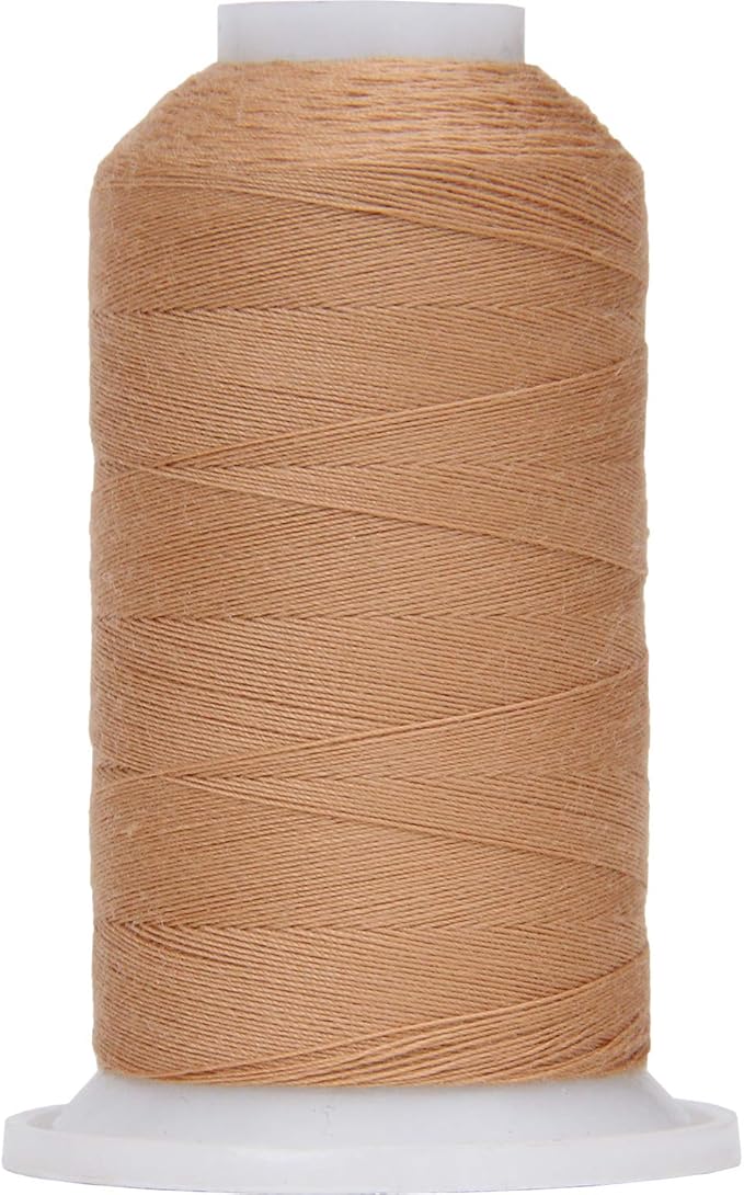 Threadart Polyester All-Purpose Sewing Thread - 600m - 50S/3 - Light Tan
