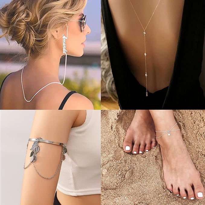 Jishi 33ft Silver Stainless Steel Chain 2mm Jewelry Necklace Link Cable Chain for Jewelry Making Bracelets Earring Craft Supplies DIY Findings - Metal Rolo Link Chain Roll w/Lobster Clasps, Jump Rings