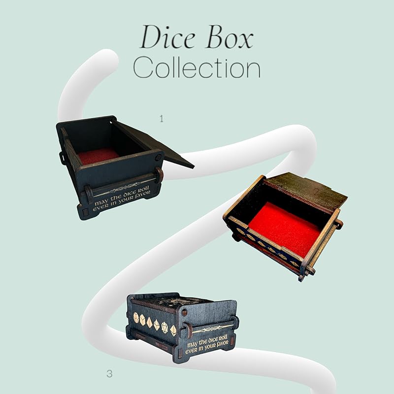 Dice Box - BLACK - 6x4x3 Also holds jewelry and great for desks and desk top items (Monk)