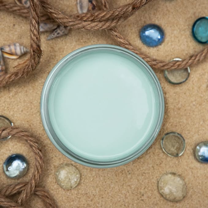 Dixie Belle Paint Company Chalk Finish Furniture Paint - Sea Glass (1 Gallon - 128oz) - Matte Pastel Blue/Green Chic Chalk Mineral DIY Furniture Paint