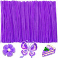 Iooleem 200pcs Purple Pipe Cleaners, Chenille Stems, DIY Crafts, Art and Craft Supplies.