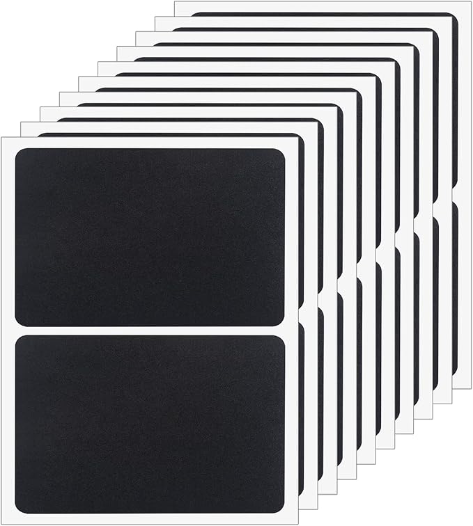 ONUPGO Chalkboard Pantry Labels - 48 Pack Large Stickers for Big Bins Boxes, Food Labeling, Waterproof Kitchen Pantry Names for Containers and Jars