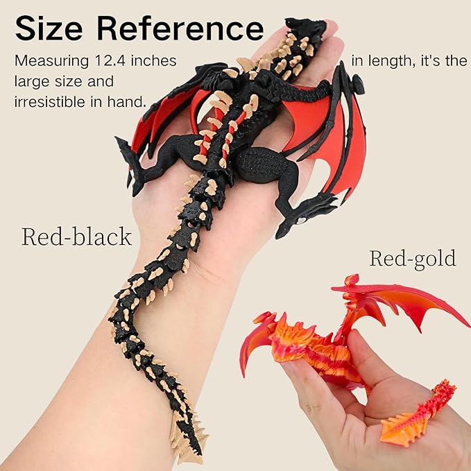 Wyvern Castle Dice Tower (with 5 polyhedral dice and a Dragon) for Table Games, D&D & RPG Games, Perfect Table Decoration and Party Surprise Gifts (Red Gold)