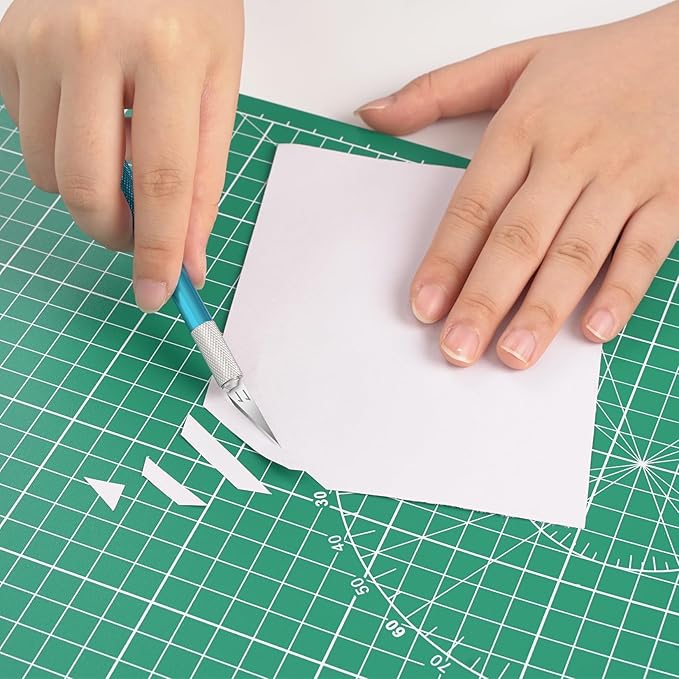 DIYSELF Cutting Mat - 9in12in, A4 Size, Double-Sided, Rotating Mat for Crafts, Sewing, Quilting & More
