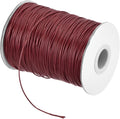 MECCANIXITY Waxed Cord 1mm Waxed Polyester Cord 175 Yard Wax String for Bracelet Making,Necklaces, Beading,Jewelry Making and DIY Crafts(Dark Red)