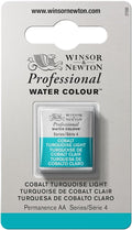 Winsor & Newton Professional Water Colour Paint, Half Pan, Cobalt Turquoise Light