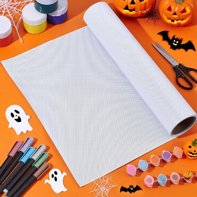 Fursuit Eye Mesh 78.74x15.74inch White Waterproof PVC Plastic Mesh 0.45mm Thick Printable Fabric Meshs for Furry Cosplay, Props, Fursuits, Craft Making Home Decor Hole: 0.8mm