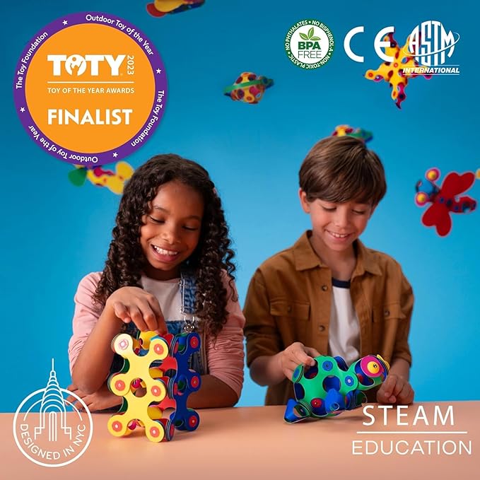 Clixo Friendship Pack – 150-Piece Flexible Magnetic Building Toy for Creative Family Play | STEAM Learning, Open-Ended Play. Perfect for Collaborative Fun, Travel, and Educational Bonding. Ages 4+
