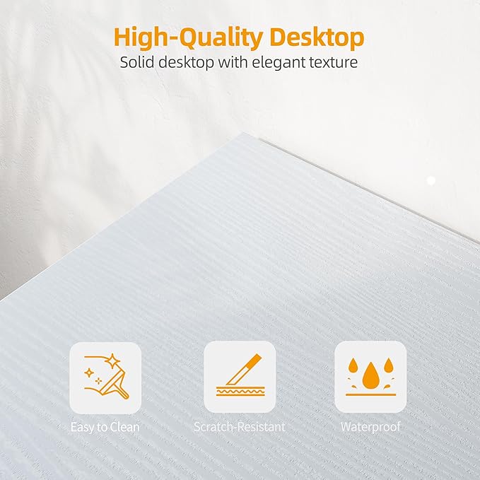 TIQLAB L Shaped Computer Desk with Power Outlets, 55 Inch Small Corner Desk with Reversible Shelves, Gaming Desk Computer Table Study Writing Desk for Home Office Small Space, White