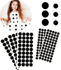Iceyyyy 200+ Pieces Black Adhesive Felt Circles, Black Self-Adhesive Felt Sticker for Halloween DIY Projects, Professional Craft Finishing (0.5 and 0.75 Inch)