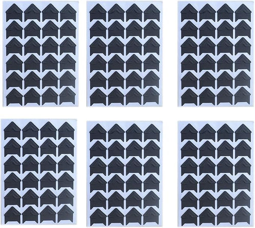 10 Sheet (240-pack) Photo Corners Self Adhesive PVC Paper Photo Foto Corner Stickers for Scrapbooking Personal Journal (Style2-10sheet Black)