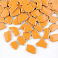 0.78"-1.57" Irregular Ceramics Mosaic Tiles,1.1LB Mosaic Pieces Stones for Home Decoration DIY Craft Plates Flowerpots Vases Cups Mosaic Making Supplies (Orange)