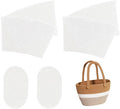 2 Sets Crochet Bag Canvas Sheets, Clear Mesh Plastic Canvas Sheets for Crochet Bucket Bag Making, Embroidery, Acrylic Yarn Crafting Projects (White)